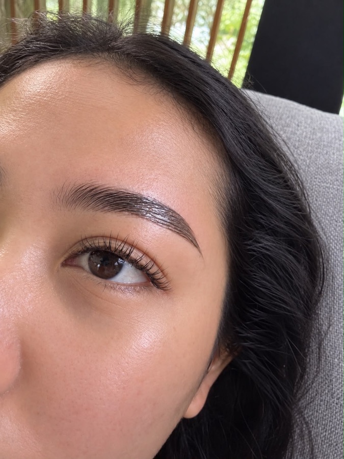 Hasil brow lamination dan lash lift di Living Lash Beauty Jatibening