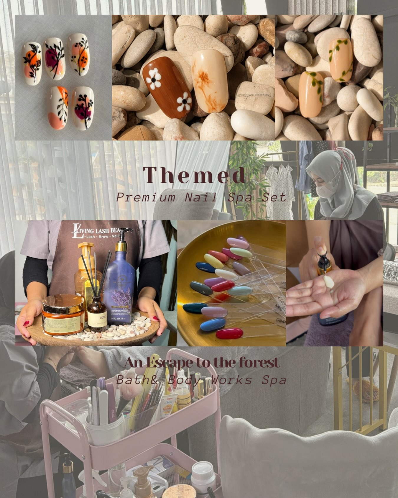 Themed premium nail spa set Living Lash Beauty
